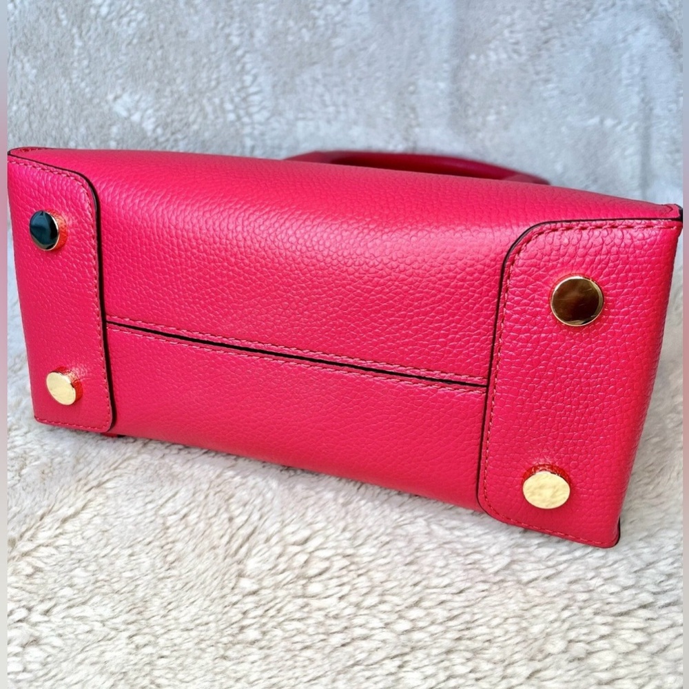 NWOT Michael Kors Deep Pink Mercer Embellished Leather 2-Way Bag - Picture 9 of 13